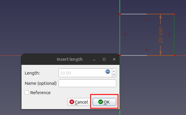 The length of the rectangle is now linked to the spreadsheet